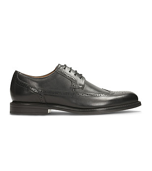 Елегантни кожени мъжки обувки в черно Beckfield Limit снимка