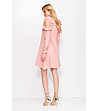 Розова рокля с ефектен дизайн Alexandra-1 снимка