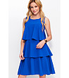 Синя рокля с каскадни волани Tracy-2 снимка