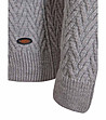 Сива мъжка плетена жилетка Burton с вълна-3 снимка