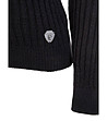 Черен плетен дамски пуловер с вълна Tina-3 снимка