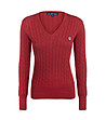 Памучен дамски пуловер в червено Wendy-0 снимка