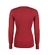 Памучен дамски пуловер в червено Wendy-1 снимка