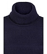 Дамски пуловер с вълна в тъмносиньо Anita-2 снимка