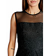 Черна рокля с тюл Zina-2 снимка