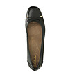 Черни кожени дамски обувки за широки стъпала Candra Light-1 снимка