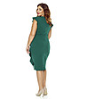 Зелена рокля в макси размер с къдрички Elisa-1 снимка