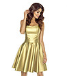 Клоширана златиста рокля Ashley-0 снимка