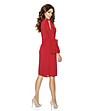 Червена рокля с дълги ръкави Hola-1 снимка
