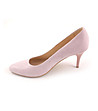 Розови дамски кожени обувки на ток Fanny-2 снимка