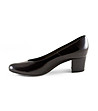 Черни дамски кожени обувки на ток Heather-1 снимка
