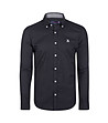 Мъжка памучна риза в черно с принт Hunter-0 снимка