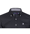 Мъжка памучна риза в черно с принт Hunter-2 снимка