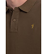 Мъжка памучна блуза в цвят каки с дълъг ръкав Ronnie-2 снимка
