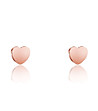 Дамски розово-златисти обеци с форма на сърце Fresia-2 снимка