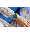 Сребрист дамски часовник с ефектен циферблат Elena-1 снимка
