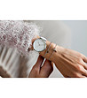 Дамски часовник в бяло и сребристо Alexandra-1 снимка