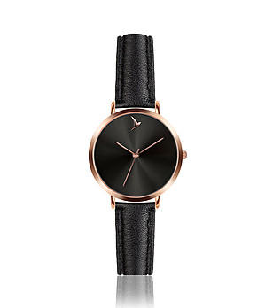Дамски часовник в черно и розовозлатисто Beverly снимка