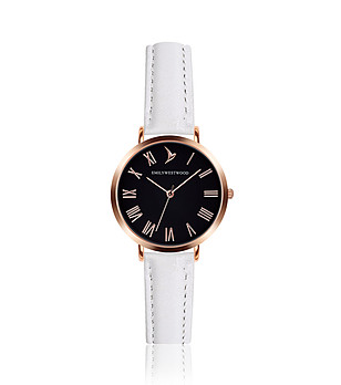 Дамски часовник в бяло и розовозлатисто Edith снимка