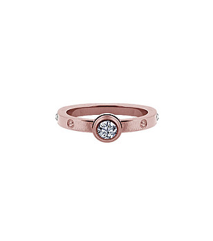 Дамски пръстен с покритие от розово злато  Love снимка