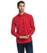 Червена памучна мъжка риза с принт Burton-0 снимка