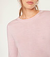 Дамски вълнен пуловер в розово Dinah-1 снимка
