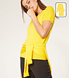 Вълнен комплект от блуза и жилетка в жълто Tassia-0 снимка