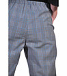 Дамски вълнен 7/8 панталон с каре в сиво Charlotte-3 снимка