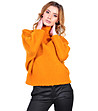 Оранжев вълнен дамски пуловер Ellen-0 снимка