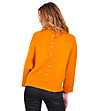 Оранжев вълнен дамски пуловер Ellen-1 снимка