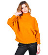 Оранжев вълнен дамски пуловер Ellen-2 снимка