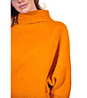 Оранжев вълнен дамски пуловер Ellen-3 снимка