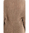 Плетена бежова дамска жилетка Ingrid-4 снимка
