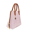 Дамска кожена чанта в розово Bon-2 снимка