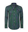 Мъжка памучна риза в тъмнозелено и тъмносиньо с каре Lost-0 снимка