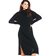 Черна плетена рокля Niolia-4 снимка