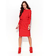 Памучна червена рокля Zila-0 снимка