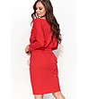 Памучна червена рокля Zila-3 снимка