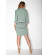 Комплект от пола и блуза в зелен меланж-1 снимка