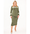 Комплект от блуза и пола в зелен нюанс Miranda-0 снимка