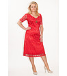 Дантелена рокля в червен нюанс Florence-2 снимка