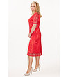 Дантелена рокля в червен нюанс Florence-3 снимка