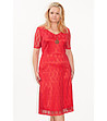 Дантелена рокля в червен нюанс Florence-4 снимка