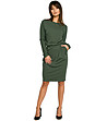 Памучна рокля в зелен нюанс Lorna-0 снимка