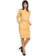 Памучна рокля в жълт нюанс Lorna-0 снимка