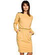 Памучна рокля в жълт нюанс Lorna-2 снимка