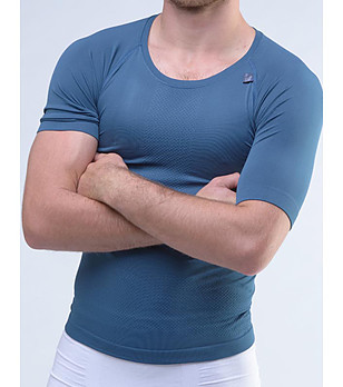 Синя мъжка тениска Vin снимка