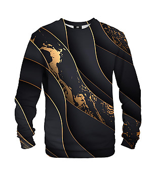 Unisex блуза с принт Black and gold снимка