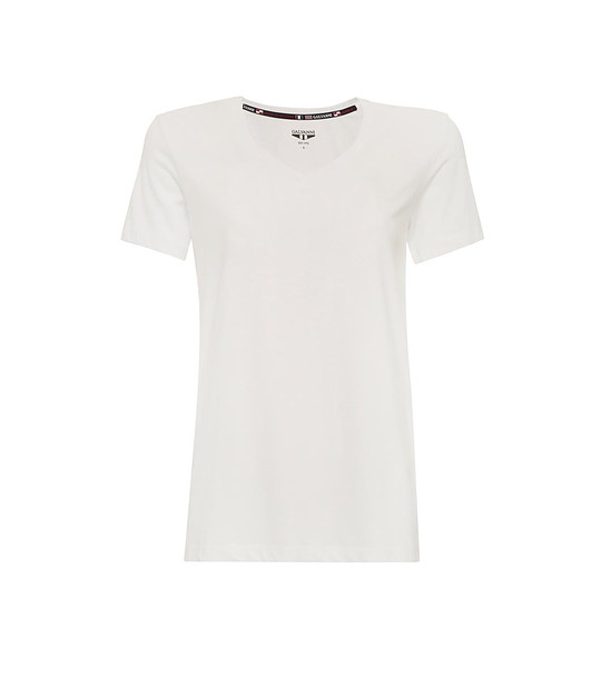 Памучна дамска тениска в бяло Jemima снимка