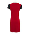 Червена памучна рокля с контрастни детайли Lala-1 снимка